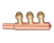 Copper Spin Closed Three Way Manifold