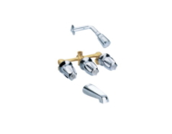 Three Handle Brass Bathroom Shower Faucet