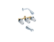 Three Handle Brass Bathroom Shower Faucet